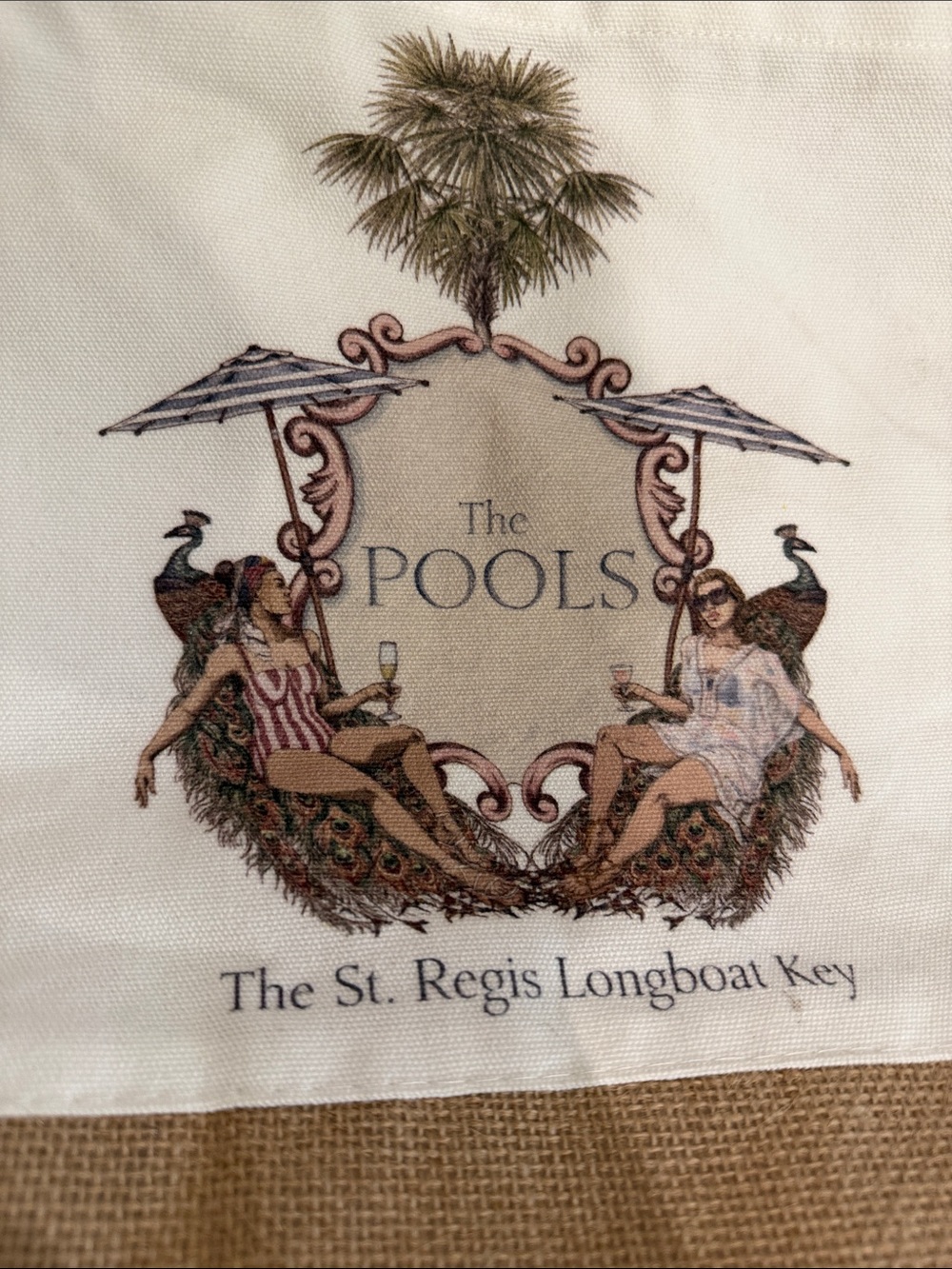 St Regis Pools Florida pool tote bag hotel canvas like new - Picture 2 of 4